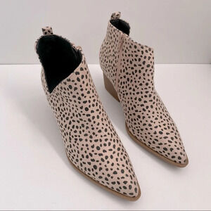 Blush Pink Cheeta Animal Print Ankle Boot Booties